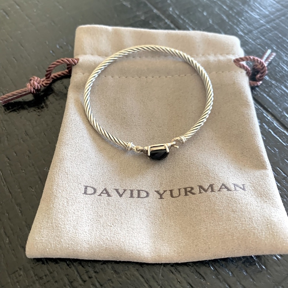 David Yurman 3mm Petite Wheaton Onyx bracelet
